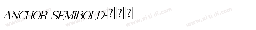 Anchor Semibold字体转换